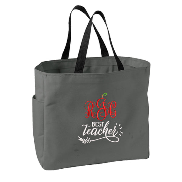 Personalized Embroidered Teacher Tote Bag