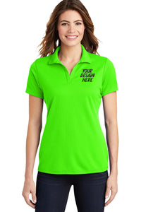 Embroidered Ladies Performance Polo Shirt.