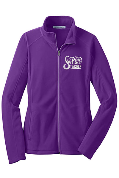 Embroidered Ladies Teacher Fleece Jacket.