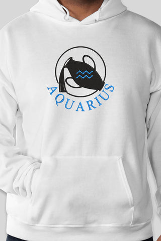 Aquarius Embroidered Unisex Hoodie